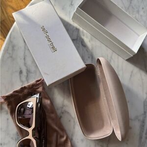 Le Specs x Self-Portrait Cat Eye Sunglasses Like New Designer Collab